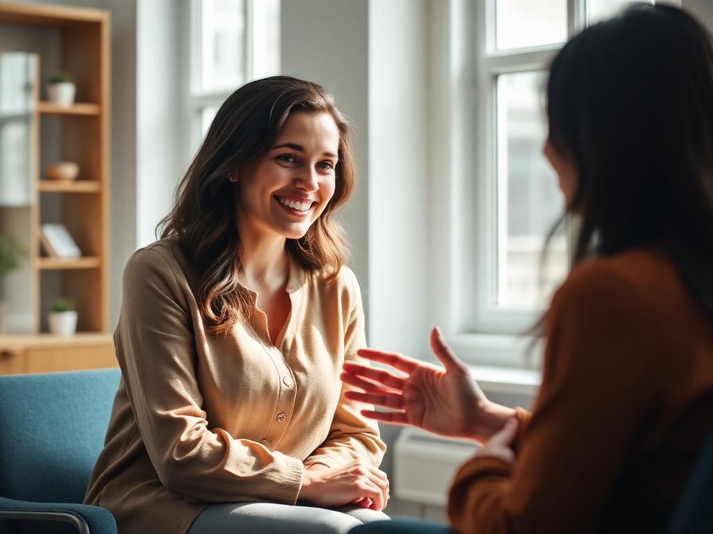 Conversa de mentoria individual com momento de insight
